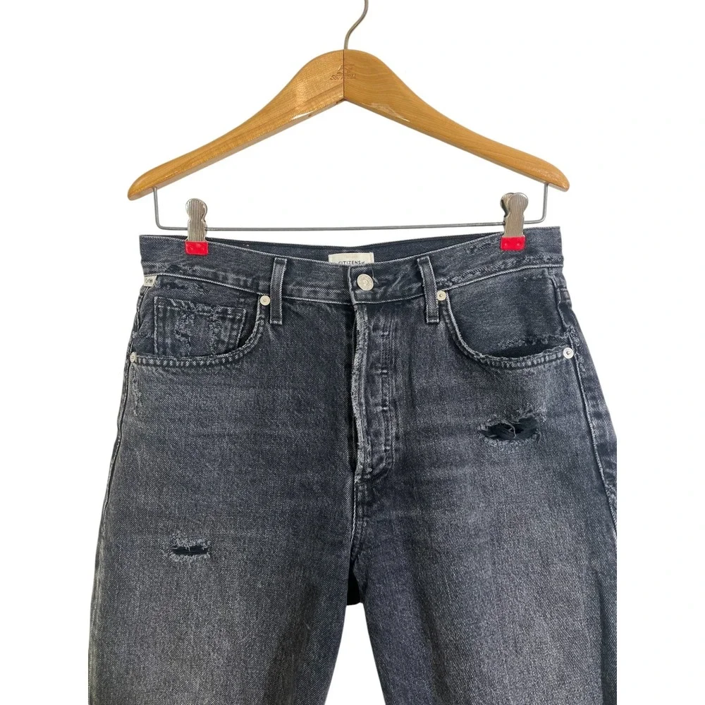 CITIZENS OF HUMANITY Ambrosio Long Denim Shorts in Black 1928-1134